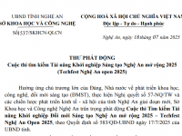 Cuộc thi tìm kiếm Tài năng Khởi nghiệp Sáng tạo Nghệ An mở rộng (Techfest Nghệ An open 2025)