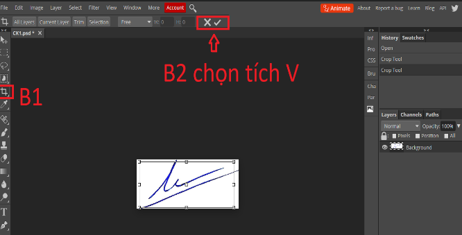 Hướng dẫn xóa nền ảnh chữ ký có nền trong suốt